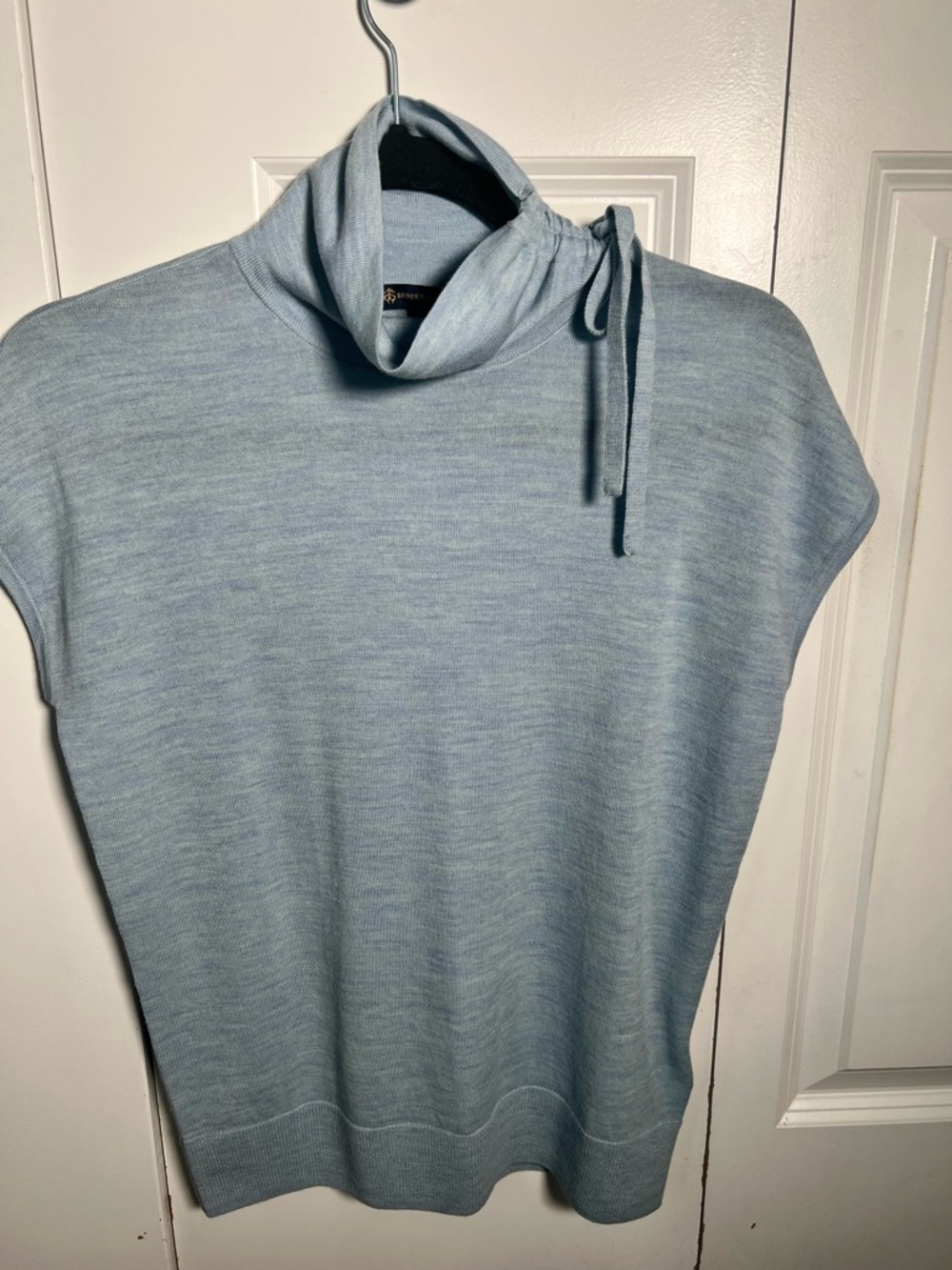 Brooks Brothers Light Blue Sleeveless Turtleneck Knit